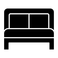 Bed icon in glyph style