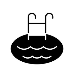 Fototapeta premium Swimming pool icon in glyph style