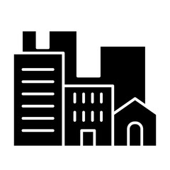 Building, City, Real estate icon in glyph style