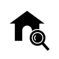 Real estate icon in glyph style