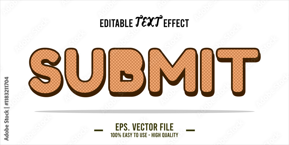 Fototapete typography submit word art illustration, editable text effect, eps file format