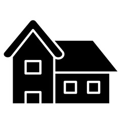 House icon in glyph style