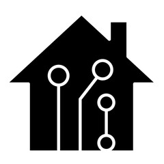 House electricity icon in glyph style