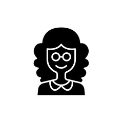 Woman icon in glyph style
