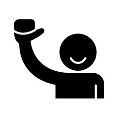 Thumb up icon in glyph style