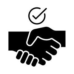agreement icon in glyph style