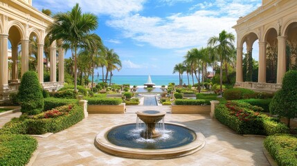 The Royal Palace of Pranburis majestic presence, complemented by sprawling gardens and an endless sea view.