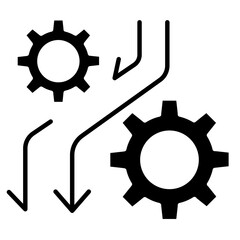 Process icon in glyph style