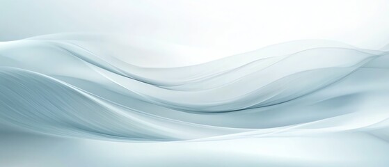 Obraz premium Abstract smooth waves in soft blue tones.