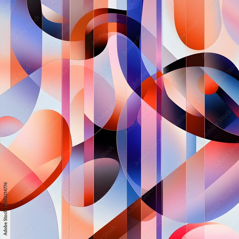Poster An abstract illustration emphasizing the concept of layers, with multiple overlapping translucent planes in various shapes and sizes. Each layer is rendered in a gradient of soft, complementary colors