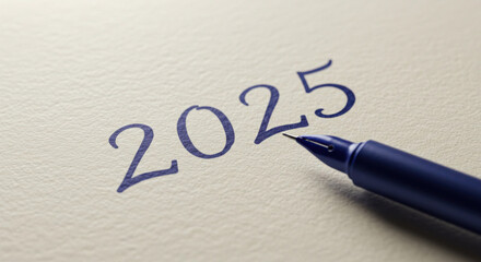2025 written on paper