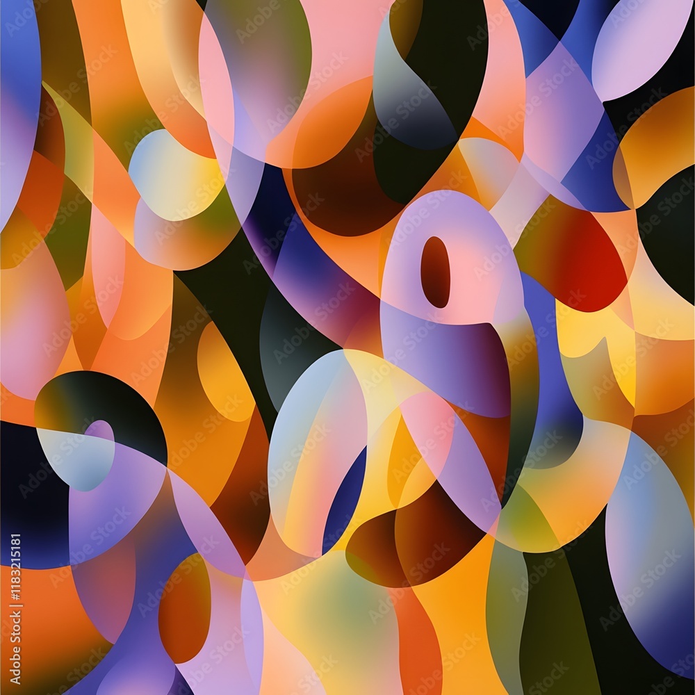 Poster An abstract illustration emphasizing the concept of layers, with multiple overlapping translucent planes in various shapes and sizes. Each layer is rendered in a gradient of soft, complementary colors