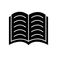 Book icon in glyph style