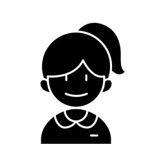 Student icon in glyph style