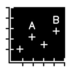 Fototapeta premium Graph icon in glyph style