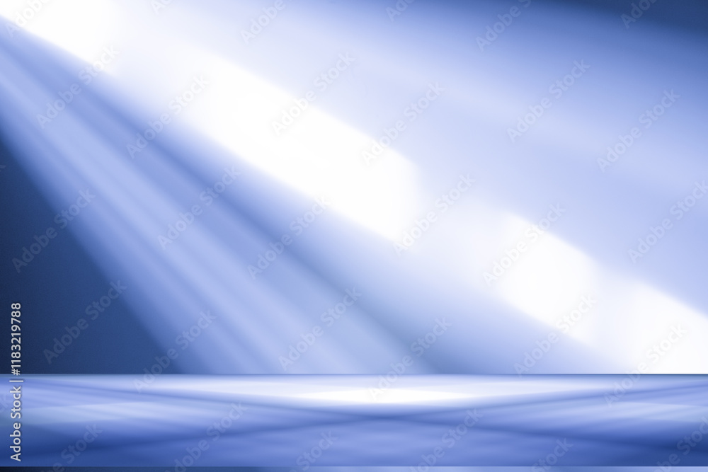 Aufkleber wall interior background, studio and backdrops show products. with soft light shadow from window col