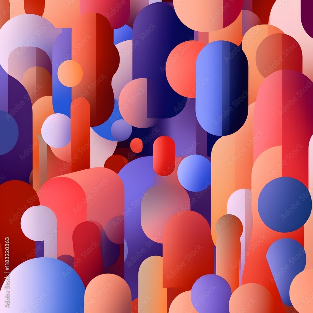 Poster An abstract illustration emphasizing the concept of layers, with multiple overlapping translucent planes in various shapes and sizes. Each layer is rendered in a gradient of soft, complementary colors