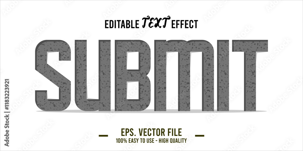 Fototapete typography submit word art illustration, editable text effect, eps file format