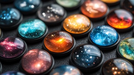 glass beads_futuristic_buttons_with_a_space_motif_that_fe