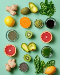 Popular foods and superfoods demonstrated with everyday scenarios.