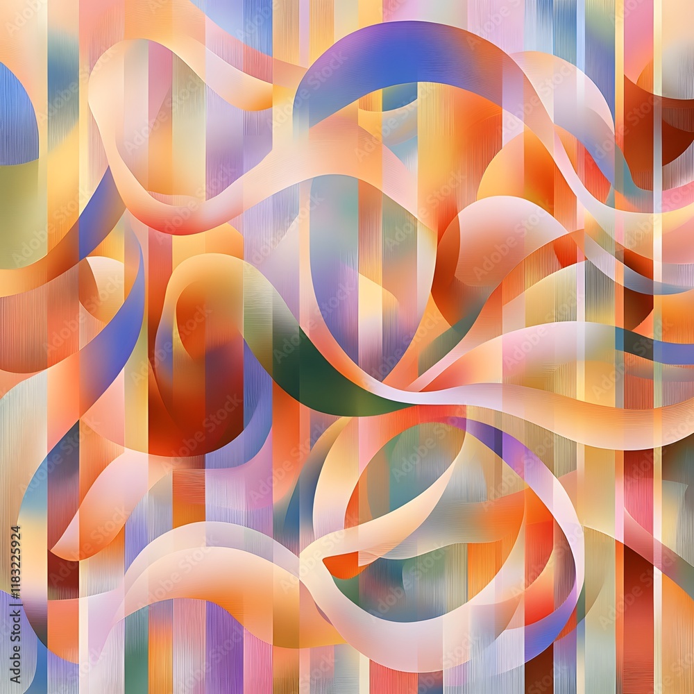 Poster An abstract illustration emphasizing the concept of layers, with multiple overlapping translucent planes in various shapes and sizes. Each layer is rendered in a gradient of soft, complementary colors