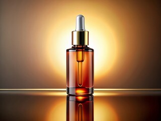 Naklejka premium Minimalist Glass Dropper Serum Bottle Mockup - HD Product Photography Banner