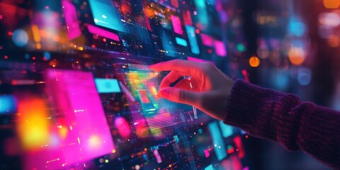 A customer experiences in digital retail (video) with modern aesthetics