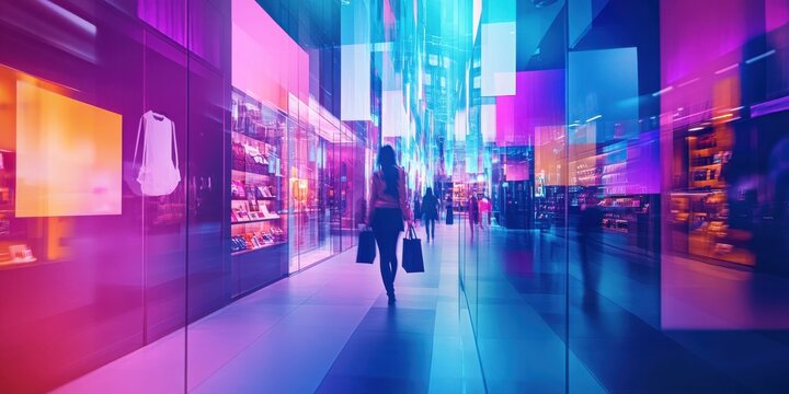 A customer experiences in digital retail (video) with modern aesthetics
