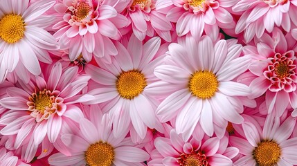 Fototapeta premium daisy seamless pattern wallpaper