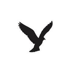 Obraz premium High-Quality PNG of One Black Bird in Flight