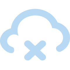 Cloud close icon logo design