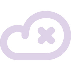Cloud close icon logo design