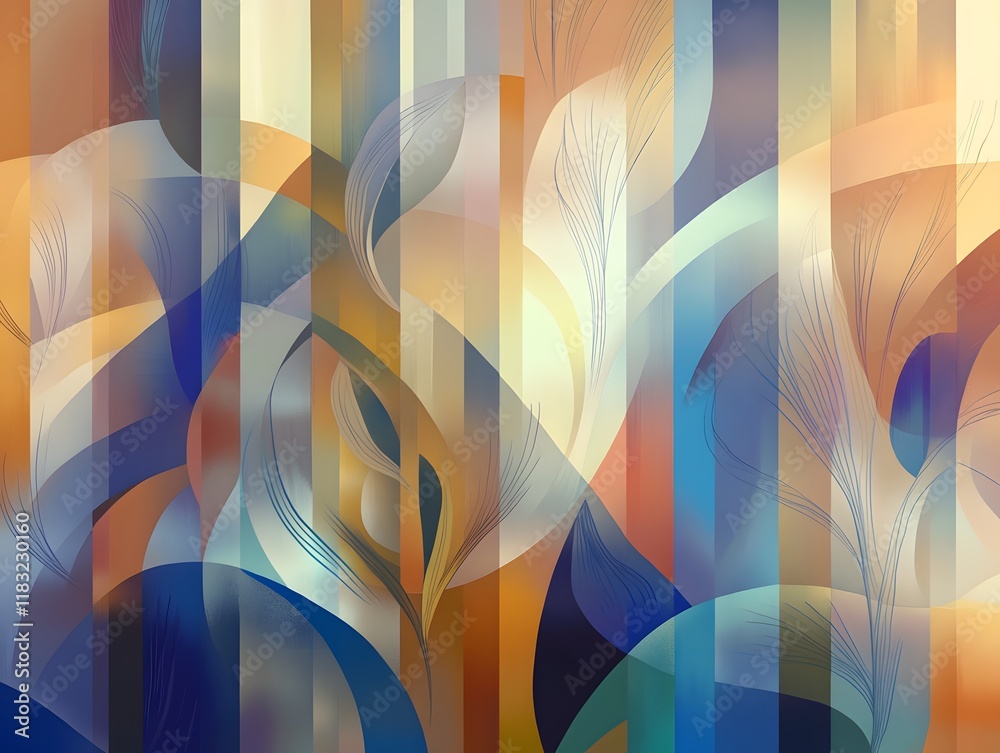 Poster An abstract illustration emphasizing the concept of layers, with multiple overlapping translucent planes in various shapes and sizes. Each layer is rendered in a gradient of soft, complementary colors
