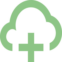 Obraz premium Cloud plus icon logo design
