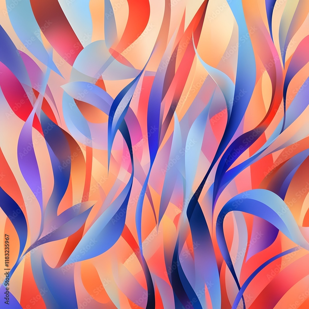 Poster An abstract illustration emphasizing the concept of layers, with multiple overlapping translucent planes in various shapes and sizes. Each layer is rendered in a gradient of soft, complementary colors