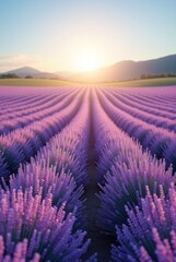 vast lavender field in full bloom