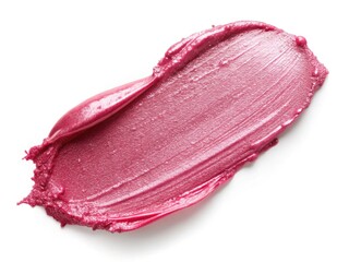 Fototapeta premium A luscious mocha mousse pink lipstick swatch, showcasing its creamy texture against a clean, isolated background.