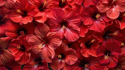 Fototapeta premium hibiscus seamless pattern wallpaper