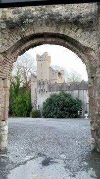 Ruins of a medieval castle. Howth castle İrlanda Dublin