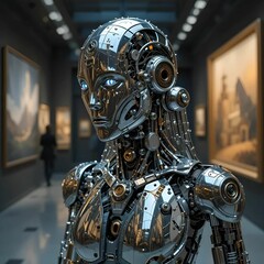 Humanoid Robot with Intricate Mechanical Components