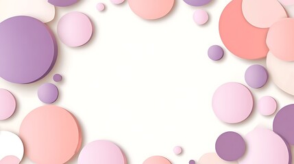 Abstract Pastel Circles Frame Background Design