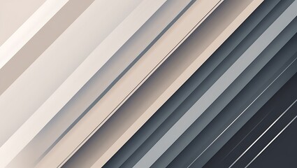 Obraz premium Abstract Diagonal Lines in Shades of Beige and Gray