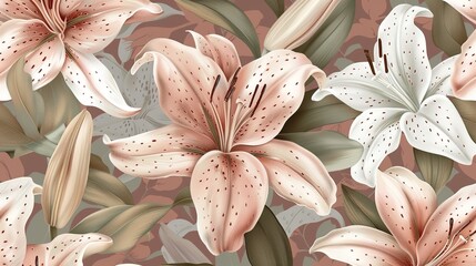 lily seamless pattern wallpaper