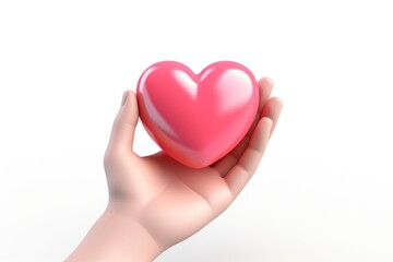 Obraz premium Hand giving heart white background investment medication.