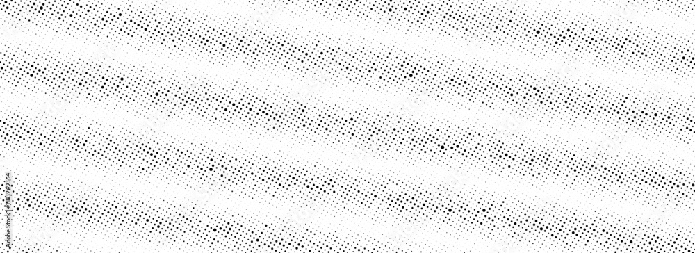 Poster black rippled grit halftone texture. grunge diagonal noise stripe pattern. vanishing sandy grain gra