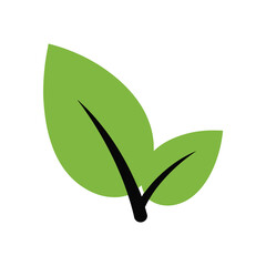 Green leaf with a check mark in the middle, symbolizing sustainability, eco-certification, and environmental approval