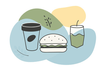 Food Cuisine Restaurant Illustration - Delicious Vector Art