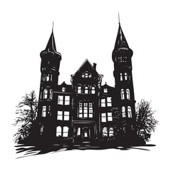 Fototapeta premium old castle illustration