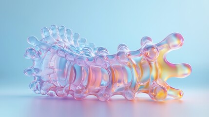 Crystal-clear image of a 3D-printed organ, medical breakthrough, sterile environment