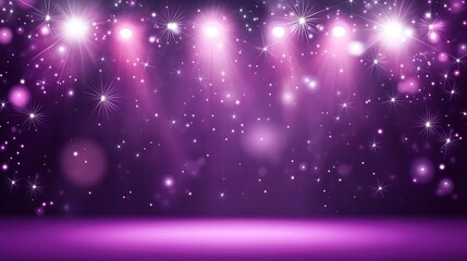 Fototapeta premium Purple Stage Lights Sparkle Background Image